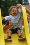 Mika having fun with Yaron