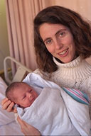 Mika with Aunt Lisa, 1st day