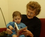 Reading with Grand-Grandmere