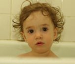 Contemplative in the bath