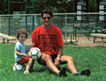 Soccer practice with uncle Chris